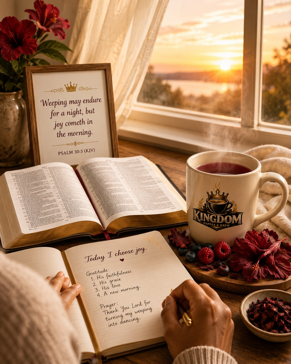 Joy Comes Tea™ | Premium Hibiscus Berry Herbal Tea