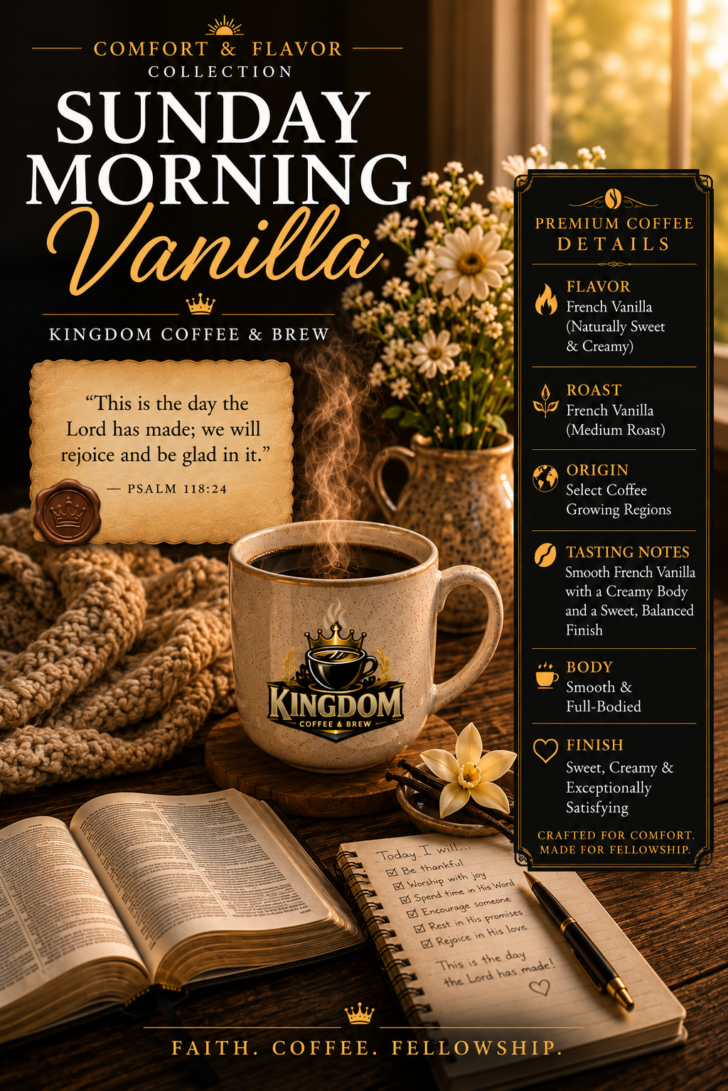 Sunday Morning Vanilla | French Vanilla Coffee